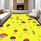 Ultra Soft Area Rug, Non Slip, Stain Resistant, Washable Area Rugs for Living Room, Bedroom, Whimsical Earthy Organic Touch(Yellow)