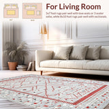 Whimsical Light Grey Trellis Design(Red)