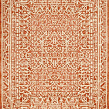 Ultra Soft Area Rug, Non Slip, Stain Resistant, Washable Area Rugs for Living Room, Bedroom, Contemporary Symmetrical Patterned Accent(Orange)