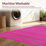 Ultra Soft Area Rug, Non Slip, Stain Resistant, Washable Area Rugs for Living Room, Bedroom, Whimsical Pink Graphic Statement(Pink)