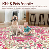 Ultra Soft Area Rug, Non Slip, Stain Resistant, Washable Area Rugs for Living Room, Bedroom, Abstract Modern Entryway Stain-Resistant Area Rug(Beige)