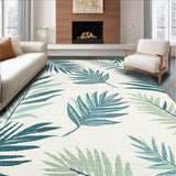 Ultra Soft Area Rug, Non Slip, Stain Resistant, Washable Area Rugs for Living Room, Bedroom, Tropical Leaf Inspired Aesthetic(Beige)