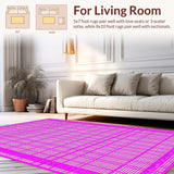 Ultra Soft Area Rug, Non Slip, Stain Resistant, Washable Area Rugs for Living Room, Bedroom, Chic Playful Color Splash Pattern(Purple)