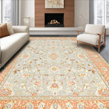 Ultra Soft Area Rug, Non Slip, Stain Resistant, Washable Area Rugs for Living Room, Bedroom, Elegant Creamy Rustic Blooms(Ivory)