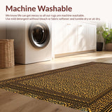 Ultra Soft Area Rug, Non Slip, Stain Resistant, Washable Area Rugs for Living Room, Bedroom, Playful Whimsical Animal Motif(Gold)