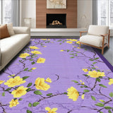 Ultra Soft Area Rug, Non Slip, Stain Resistant, Washable Area Rugs for Living Room, Bedroom, Charming Lavender Floral Aesthetic(Purple)