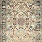 Ultra Soft Area Rug, Non Slip, Stain Resistant, Washable Area Rugs for Living Room, Bedroom, Cozy Retro Tiled Design(Beige)