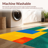 Ultra Soft Area Rug, Non Slip, Stain Resistant, Washable Area Rugs for Living Room, Bedroom, Contemporary Burnt Orange Meditation Area Plush Carpet(Blue)