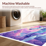 Ultra Soft Area Rug, Non Slip, Stain Resistant, Washable Area Rugs for Living Room, Bedroom, Fluffy Plush Rainbow Carpet for Kids Playroom(Orange)