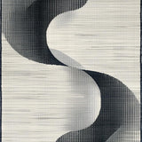 Contemporary Fluid Abstract Circles(Black)