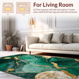 Elegant Gold Swirl Abstract Art(Green)