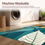 Artisan Crafted Colorful Leaf Motif(Blue)