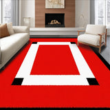 Ultra Soft Area Rug, Non Slip, Stain Resistant, Washable Area Rugs for Living Room, Bedroom, Vibrant Abstract Gaming Aesthetic(Red)