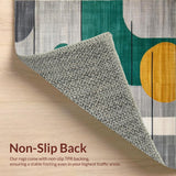 Ultra Soft Area Rug, Non Slip, Stain Resistant, Washable Area Rugs for Living Room, Bedroom, Elegant Gray Textured Composition(Gray)