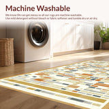 Ultra Soft Area Rug, Non Slip, Stain Resistant, Washable Area Rugs for Living Room, Bedroom, Sophisticated Beige and White Contrast(Brown)
