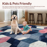 Ultra Soft Area Rug, Non Slip, Stain Resistant, Washable Area Rugs for Living Room, Bedroom, Versatile Foldable Easy-Clean Eco-Friendly Home Décor Accent Piece(Blue)