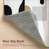 Modern Abstract Area Black/Beige(Beige)