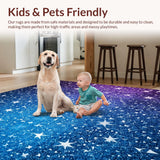 Ultra Soft Area Rug, Non Slip, Stain Resistant, Washable Area Rugs for Living Room, Bedroom, Luxurious Plush Living Room Area Rug(Purple)