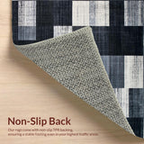 Distressed Geometric Floor Accent(Black)