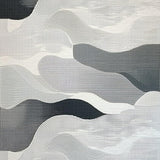 Ultra Soft Area Rug, Non Slip, Stain Resistant, Washable Area Rugs for Living Room, Bedroom, Dynamic Silver-Black Swirl Patterns(Gray)