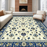 Ultra Soft Area Rug, Non Slip, Stain Resistant, Washable Area Rugs for Living Room, Bedroom, Classic Floral Artisan Collection(Beige)