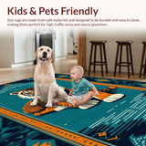 Ultra Soft Area Rug, Non Slip, Stain Resistant, Washable Area Rugs for Living Room, Bedroom, Vibrant Soft Animal Aesthetic(Blue)