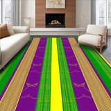 Ultra Soft Area Rug, Non Slip, Stain Resistant, Washable Area Rugs for Living Room, Bedroom, Vibrant Masquerade Ornamentation Style(Purple)