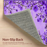 Ultra Soft Area Rug, Non Slip, Stain Resistant, Washable Area Rugs for Living Room, Bedroom, Serene Subtle Purple Design(Purple)
