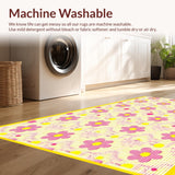 Ultra Soft Area Rug, Non Slip, Stain Resistant, Washable Area Rugs for Living Room, Bedroom, Modern Youthful Decorative Composition(Pink)