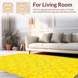 Ultra Soft Area Rug, Non Slip, Stain Resistant, Washable Area Rugs for Living Room, Bedroom, Playful Soft Shaggy Texture(Yellow)