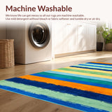 Vibrant Brushstroke Striped Aesthetic(Blue)