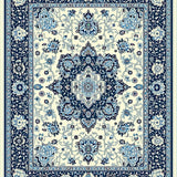 Boho Oval Floral Rhapsody(White)