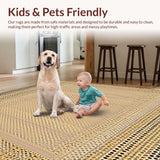 Ultra Soft Area Rug, Non Slip, Stain Resistant, Washable Area Rugs for Living Room, Bedroom, Beige Wildcat Cheetah Area(Beige)
