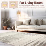 Ultra Soft Area Rug, Non Slip, Stain Resistant, Washable Area Rugs for Living Room, Bedroom, Contemporary Earthy Animal Aesthetic(Beige)