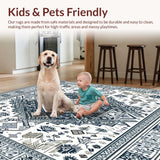 Ultra Soft Area Rug, Non Slip, Stain Resistant, Washable Area Rugs for Living Room, Bedroom, Cozy Abstract Animal Inspired Design(Gray)