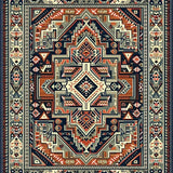 Ultra Soft Area Rug, Non Slip, Stain Resistant, Washable Area Rugs for Living Room, Bedroom, Sleek Minimalist Tiled Artwork(Brown)