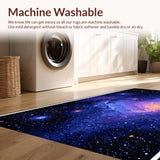 Ultra Soft Area Rug, Non Slip, Stain Resistant, Washable Area Rugs for Living Room, Bedroom, Celestial Cosmic Color Burst(Blue)