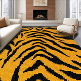 Ultra Soft Area Rug, Non Slip, Stain Resistant, Washable Area Rugs for Living Room, Bedroom, Bold Tiger Print Living Room Decorative Rug(Black)