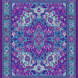 Ultra Soft Area Rug, Non Slip, Stain Resistant, Washable Area Rugs for Living Room, Bedroom, Vibrant Paisley Design Area Rug(Purple)