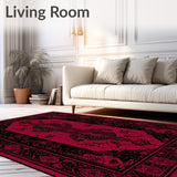 Gothic Serpent Aesthetic Enchanted Snake Themed Floor Mat(Red)