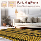 Ultra Soft Area Rug, Non Slip, Stain Resistant, Washable Area Rugs for Living Room, Bedroom, Edgy Modernist Animal Design Approach(Gold)