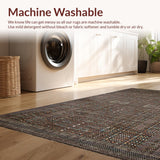 Ultra Soft Area Rug, Non Slip, Stain Resistant, Washable Area Rugs for Living Room, Bedroom, Chic Modern Rustic Print(Gray)