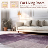 Ultra Soft Area Rug, Non Slip, Stain Resistant, Washable Area Rugs for Living Room, Bedroom, Elegant Mauve Area Rug(Purple)