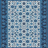 Ultra Soft Area Rug, Non Slip, Stain Resistant, Washable Area Rugs for Living Room, Bedroom, Beige Denim Abstract Geometric(Blue)
