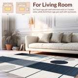 Ultra Soft Area Rug, Non Slip, Stain Resistant, Washable Area Rugs for Living Room, Bedroom, Minimalist Structured Decor Style(Gray)