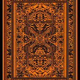 Ultra Soft Area Rug, Non Slip, Stain Resistant, Washable Area Rugs for Living Room, Bedroom, Dynamic Rustic Wildlife Theme(Orange)