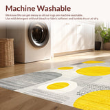 Ultra Soft Area Rug, Non Slip, Stain Resistant, Washable Area Rugs for Living Room, Bedroom, Joyful Bright Color Splash(Gray)