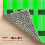 Charming Check Patterned Welcome Mat(Green)