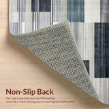 Ultra Soft Area Rug, Non Slip, Stain Resistant, Washable Area Rugs for Living Room, Bedroom, Contemporary Soft Toned Artistry(Gray)