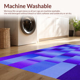Ultra Soft Area Rug, Non Slip, Stain Resistant, Washable Area Rugs for Living Room, Bedroom, Contemporary Ogee Design with Depth(Purple)